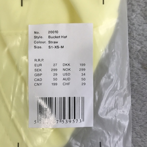 Rains Bucket Hat in the Color Straw Size S/M New - Picture 4 of 4